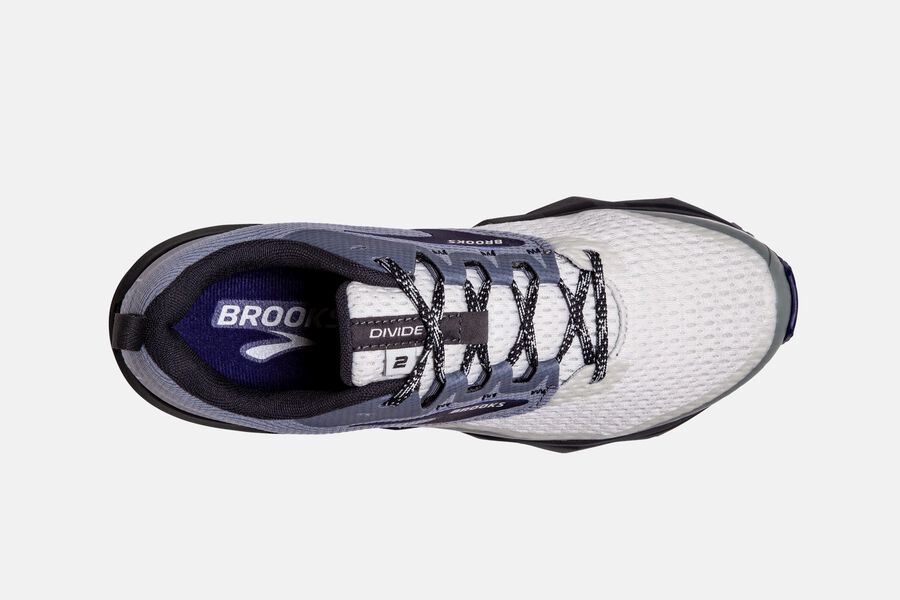 Brooks Indonesia Divide 2 Trail Running Shoes Womens - White/Blue - 64KUMGBSQ